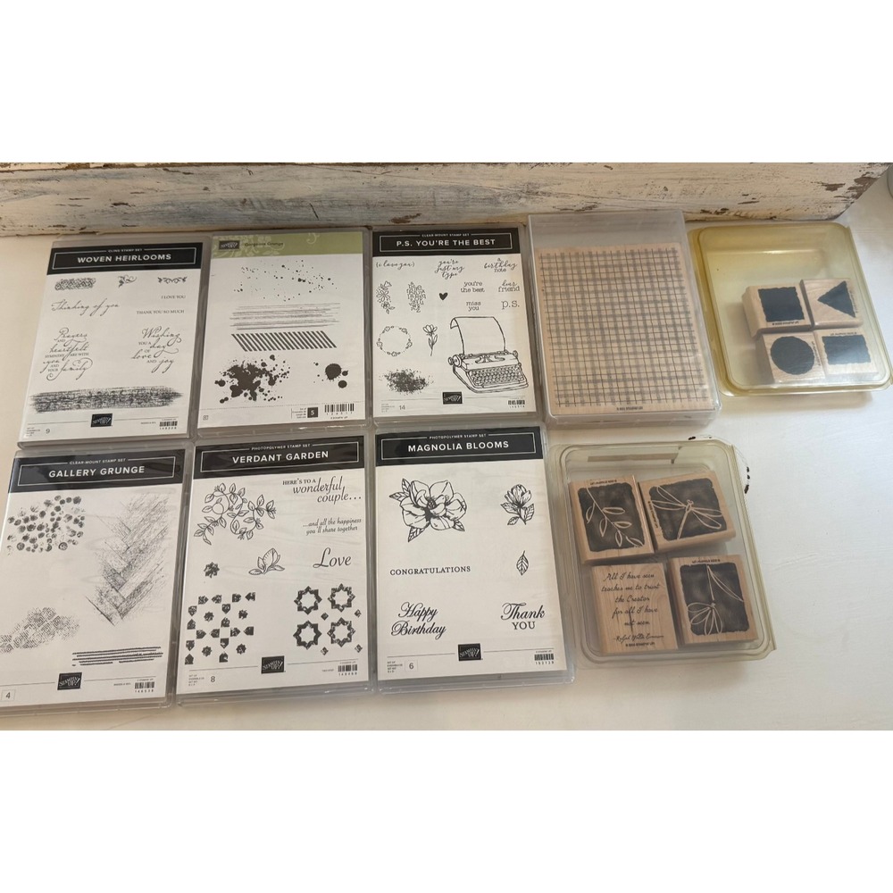 Stampin' Up! LOT 10 Stamp Sets photopolymer cling Rubber Dies Retired Blooms‎